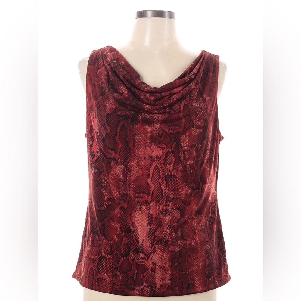 NWT White House Black Market red snakeskin top